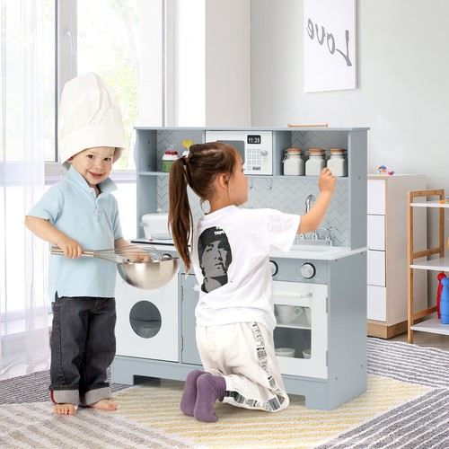 Pretend play kitchen wooden - play,