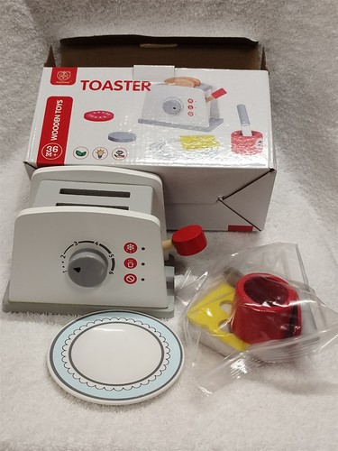 Kids wooden toaster - wooden, pretend