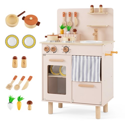 Wooden play kitchen - wooden,