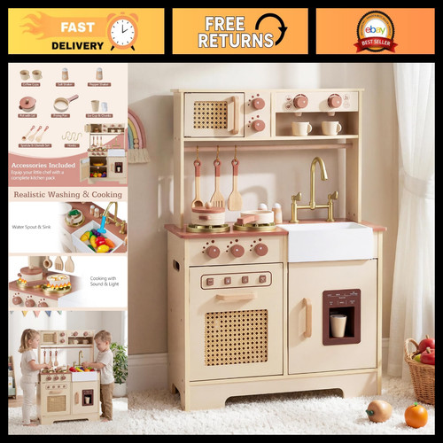 Wooden play kitchen set for - kitchen,