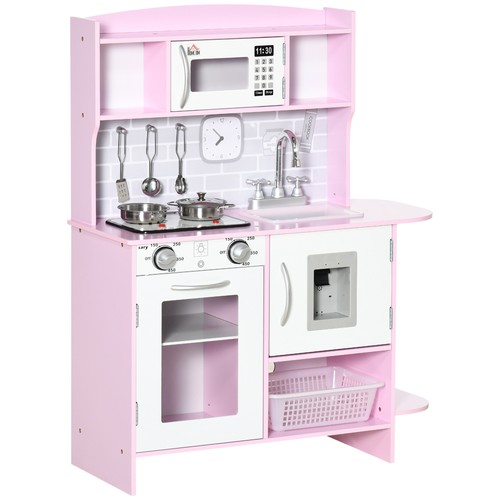 Homcom kitchen set for kids - kids, w/