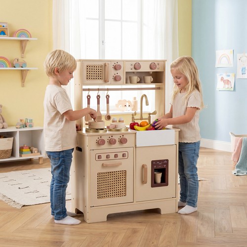 Play kitchen for kids wooden - for,