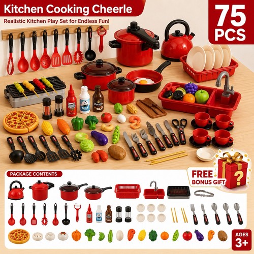 Kids kitchen play set pretend - kids,