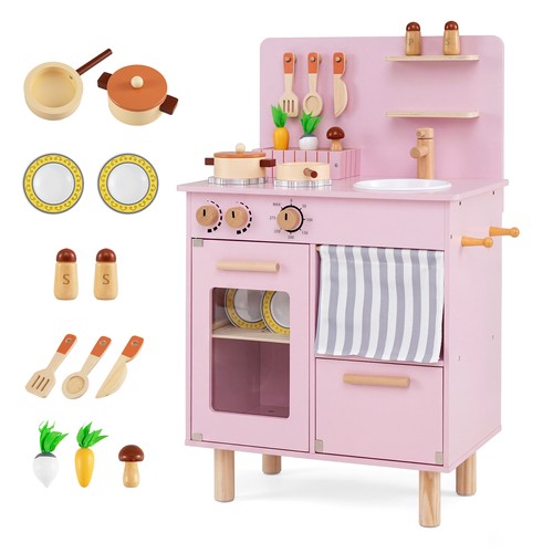 Wooden play kitchen for kids - kitchen,