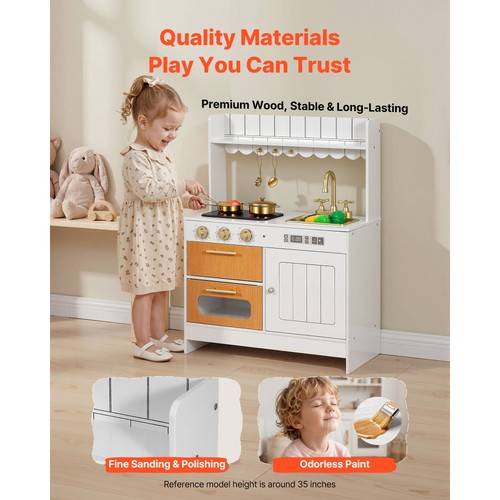 Wooden play kitchen for kids - play,
