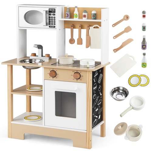 Kids play kitchen chef - play,