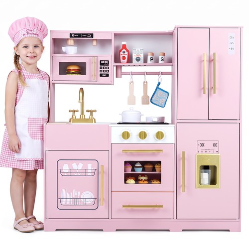 Wooden play kitchen for kids - play,