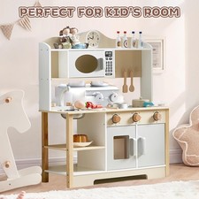Large Wooden Play Kitchen with