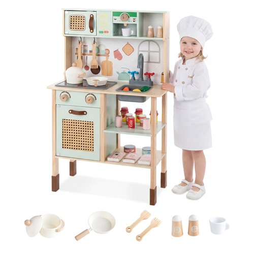 Kids play kitchen wooden - play, kitchen,