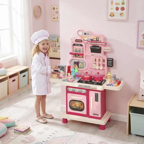 Qaba kids kitchen playset with - kitchen,