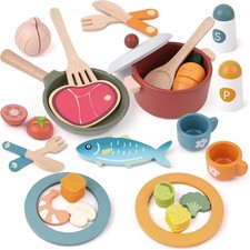 Wooden Food Toys Set for Kids