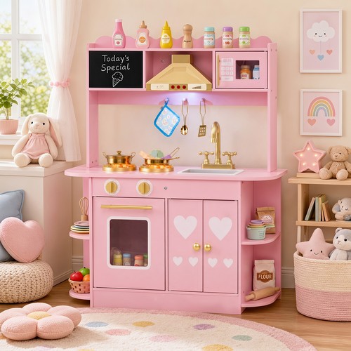 Wooden play kitchen for kids - for,