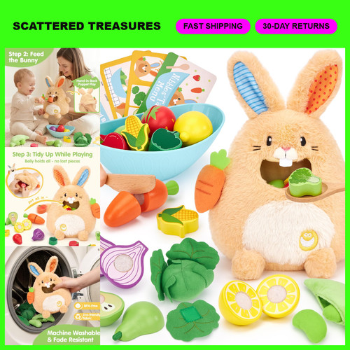 Wooden play food set - play,