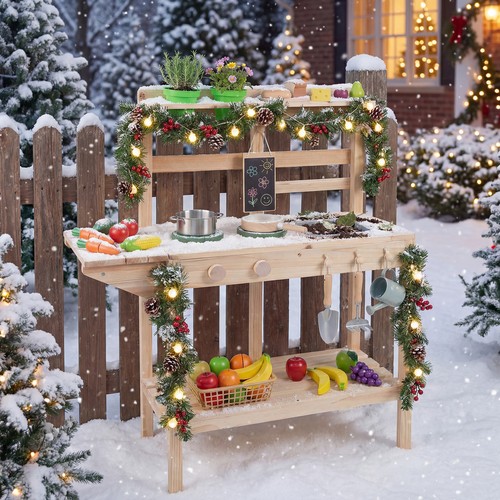 Kids play kitchen set wooden - kitchen,