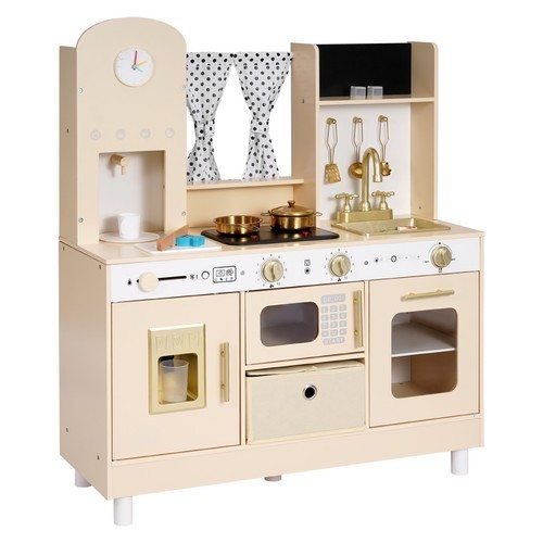 Wooden play kitchen set - wooden, for