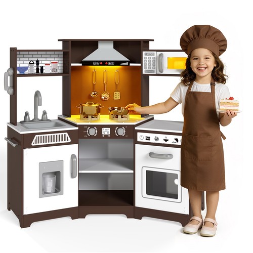 Wooden brown kids pretend play - wooden,