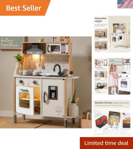 Play kitchen for kids wooden - kitchen,