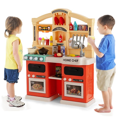 Large kids play kitchen 69pcs - play,