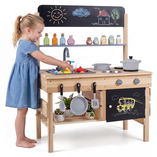 Outdoor mud kitchen - mud, kids